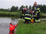 Oefening Brandweer Kollum en het ORT Oppervlakte Reddingsteam van Burgum